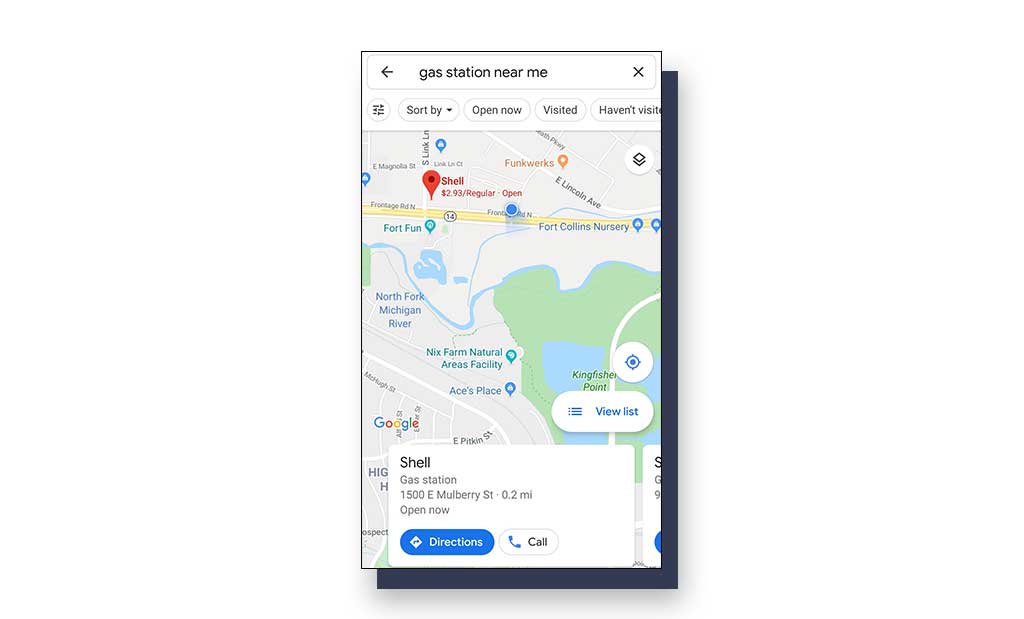 gas station near me google maps mobile search / What is Google Business Profile? [Using GBP in 2022] / Beyond Blue Media