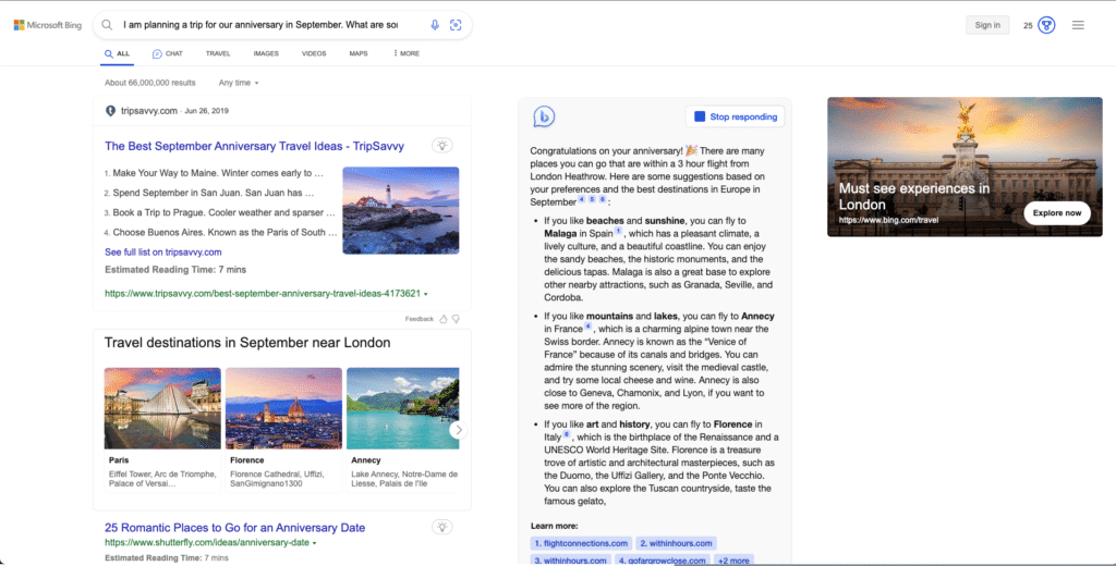 sample of bing chat ai bot / The New Bing: 5 Major Shortcomings of Bing Chat 4 / Beyond Blue Media sample of bing chat ai bot / The New Bing: 5 Major Shortcomings of Bing Chat / Beyond Blue Media